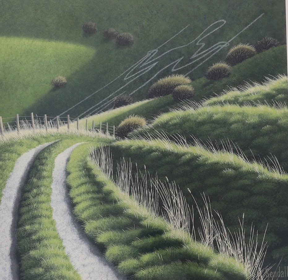 Graham Sendall (1947-) & Annie Soudain, two limited edition prints, 'The Giant', 43/50 and 'The Watermeadows', 25/25, signed in pencil, 44 x 44cm and 33 x 33cm